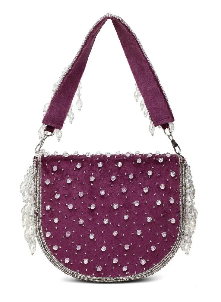 Harsha's Glam Clutches HGC Amethyst Cascade Bag