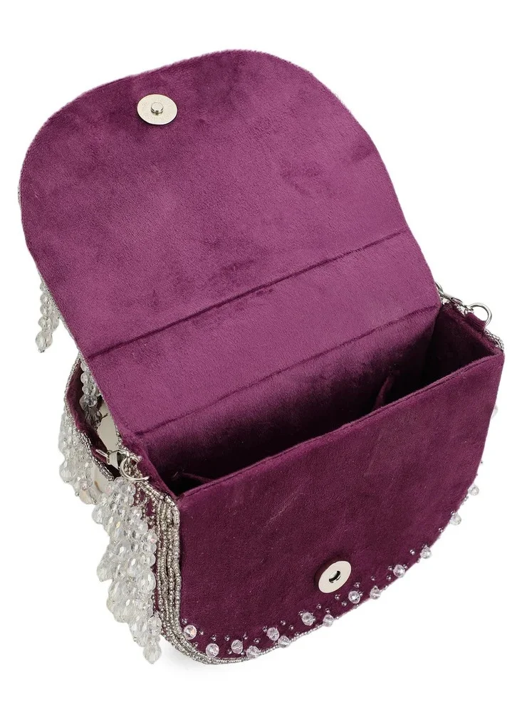 Harsha's Glam Clutches HGC Amethyst Cascade Bag