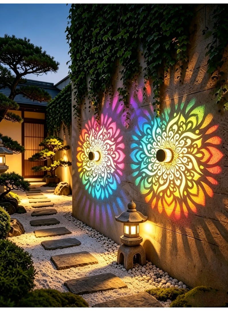 Solar Sunflower Mandala Outdoor Waterproof Decorative Light for Garden Fence Patio - Image 4