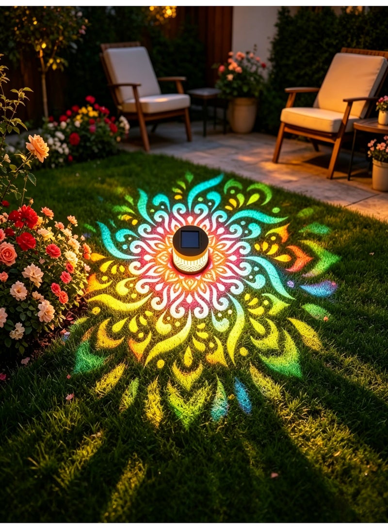 Solar Sunflower Mandala Outdoor Waterproof Decorative Light for Garden Fence Patio - Image 2