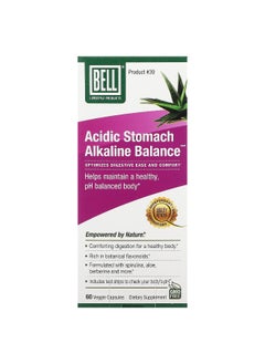 Bell Lifestyle Bell Lifestyle, Acidic Stomach Alkaline Balance, 60 Veggie Capsules  - Image 1