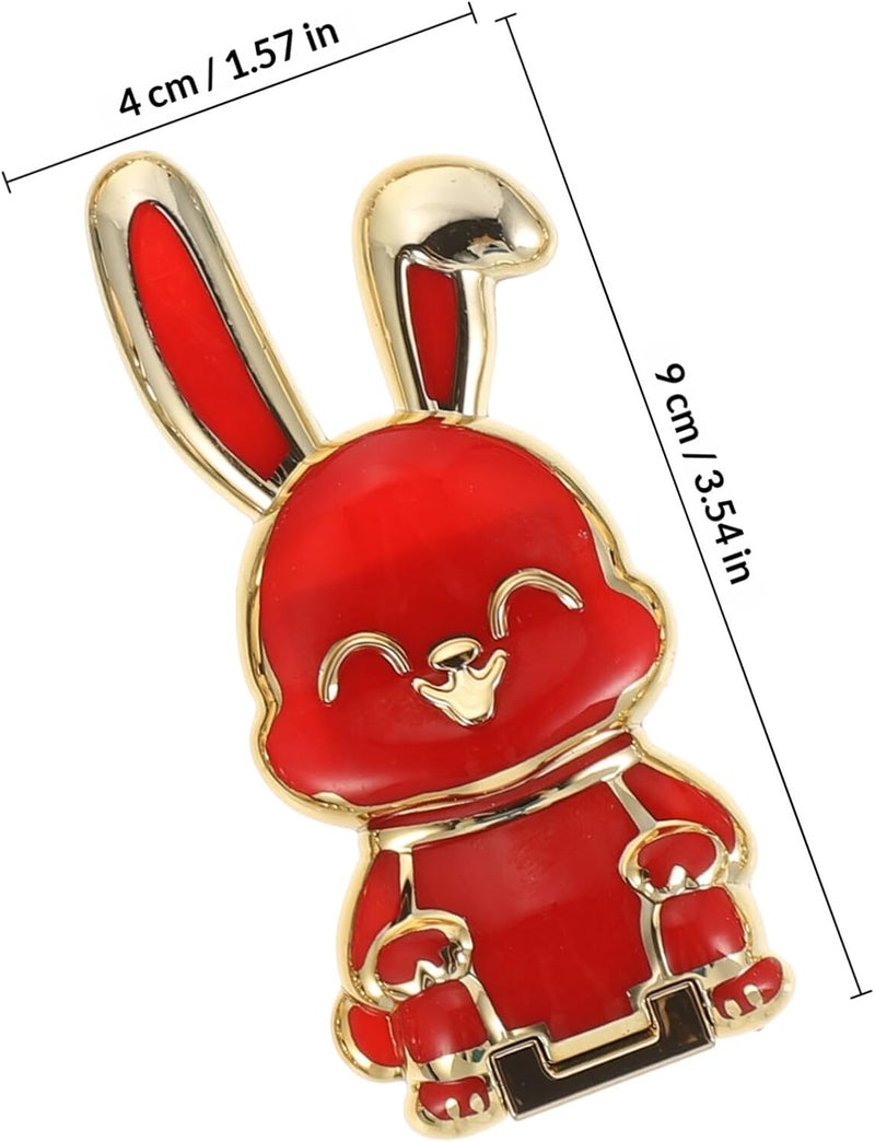 Levemolo 7pcs Multifunctional Rabbit Shape Phone Holder Set, Foldable Cartoon Mobile and Tablet Stand, Colorful Desktop Organizer for Home and Office Use Random Color - Image 2