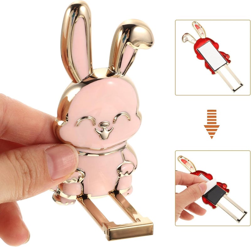 Levemolo 7pcs Multifunctional Rabbit Shape Phone Holder Set, Foldable Cartoon Mobile and Tablet Stand, Colorful Desktop Organizer for Home and Office Use Random Color - Image 3