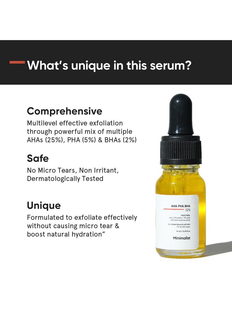 MINIMALIST - 25 AHA 2 BHA 5 PHA Peeling Solution Glowing Skin Smooth Texture Pore Cleansing Weekend Exfoliation 10ml - Image 1