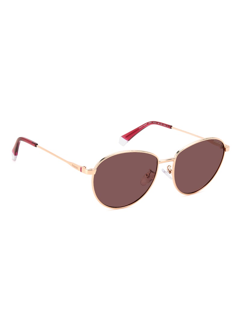 Polaroid Women's Polarized Metal Sunglasses Pld 4171/G/S/X Violet 51 - Lens Size: 50.5 Mm - Gold Viol  - Image 2