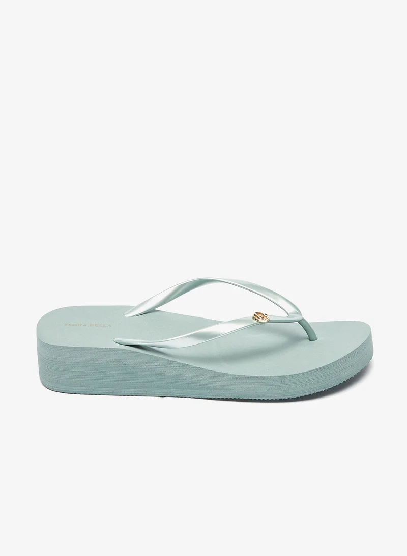 Flora Bella By Shoexpress Womens Solid Flip Flops with Flatform Heels