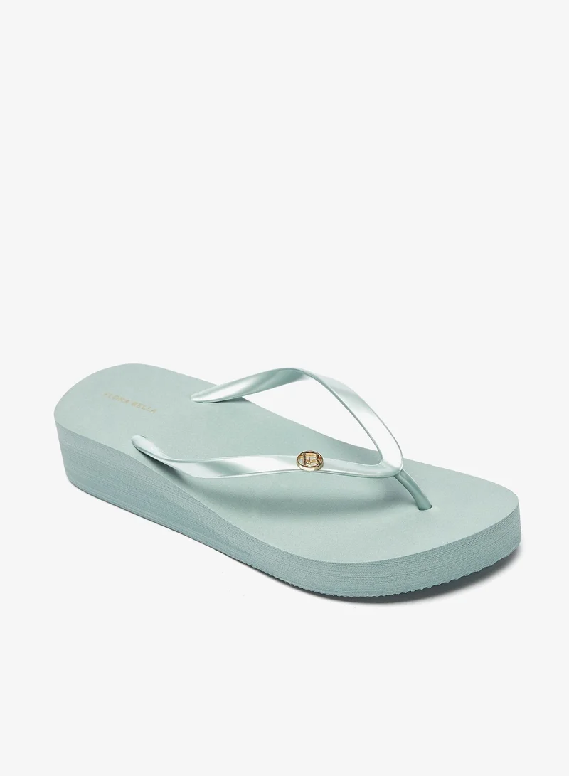 Flora Bella By Shoexpress Womens Solid Flip Flops with Flatform Heels