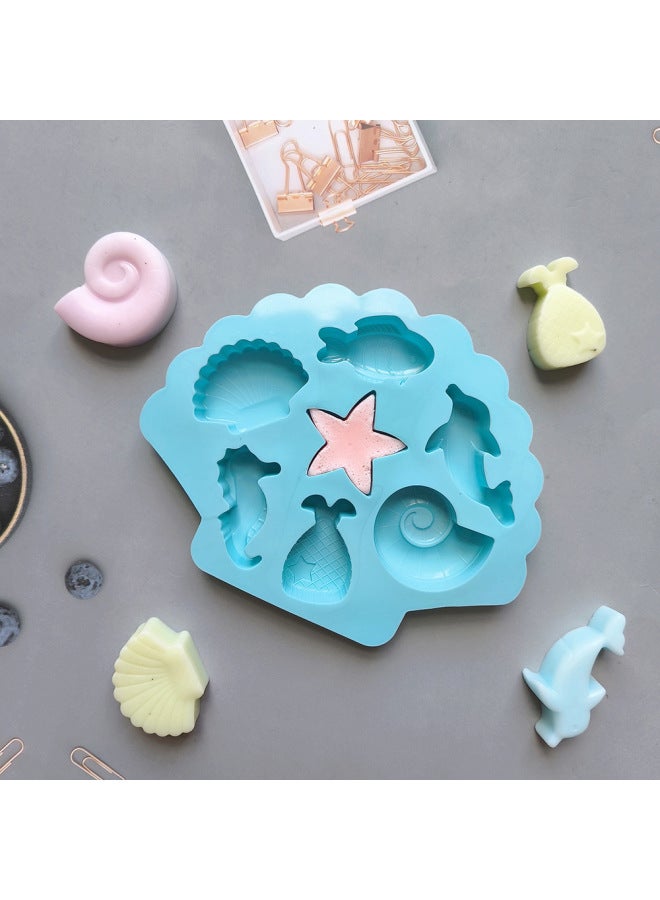 7 Even Marine Life 761 Silicone Mold DIY Ice Cube Homemade Chocolate Soft Candy Cake Baking Cookie Mold-Color:2 Bags (color Can Be Noted)  - Image 2