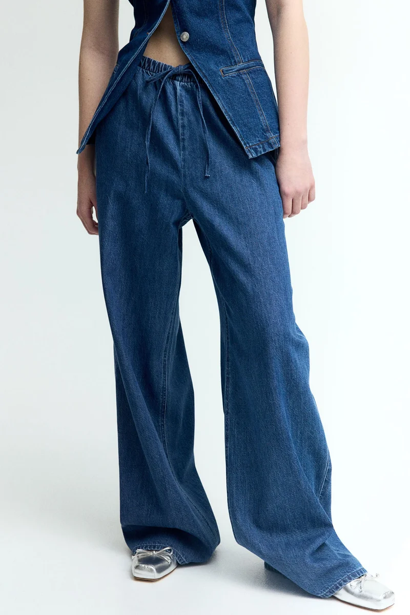 H&M Feather Soft Denim drawstring trousers