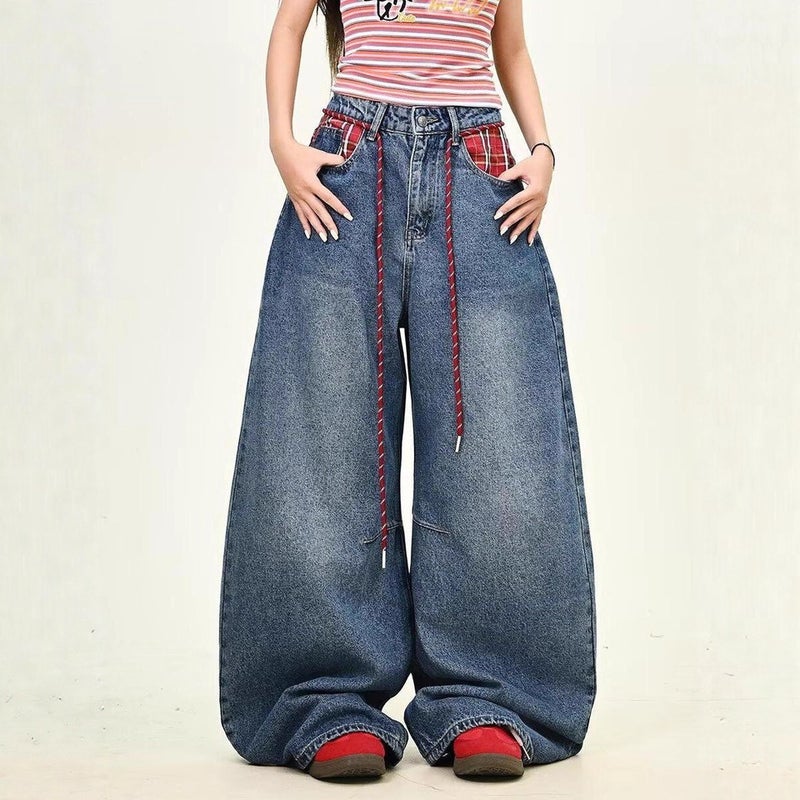 Unisex Classic Denim Jeans Loose Fit Daily Outdoor Wear - Image 3