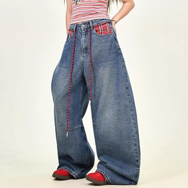 Unisex Classic Denim Jeans Loose Fit Daily Outdoor Wear - Image 2