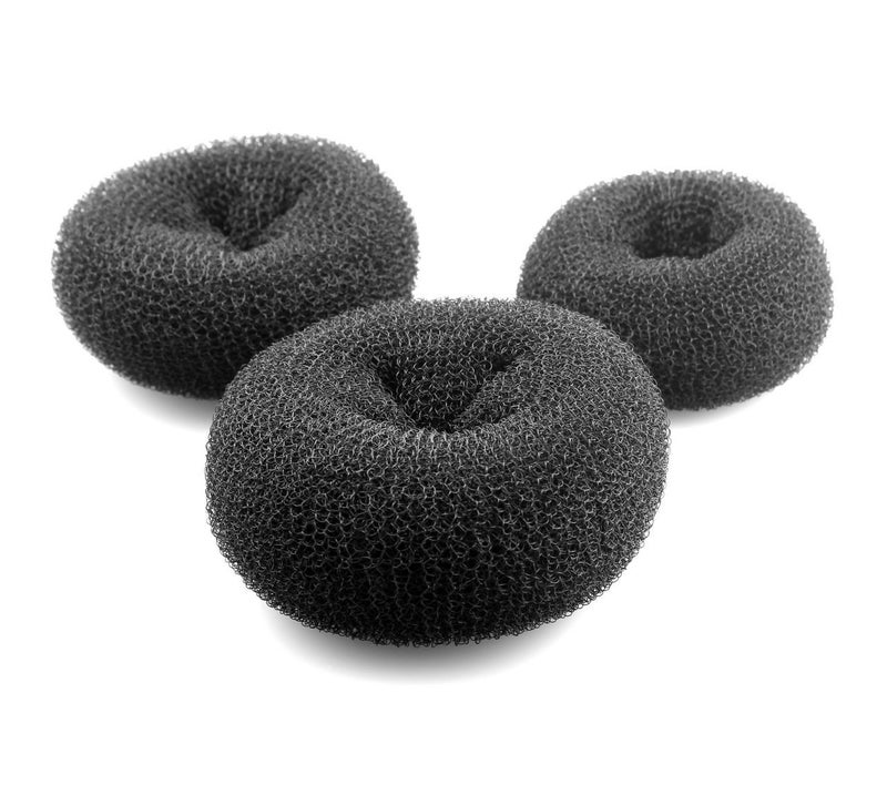 UPSTORE Beautiful Hair Bun Styler Rings for Women  Donut Buns Doughnut Shaper Chignon Former Pack of 3 Large Middle Small Black