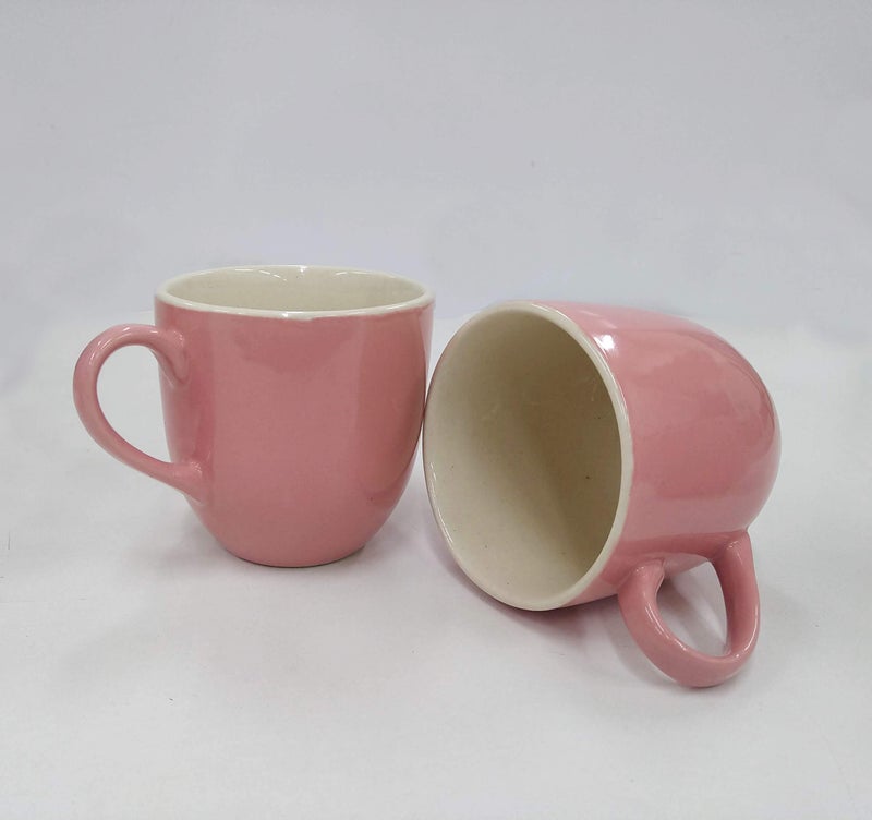 Incrizma Stoneware Tea Cups​, 250 ml Capacity - Durable - Tea Cup Set of 6 (250 ml, Pink) - Image 4
