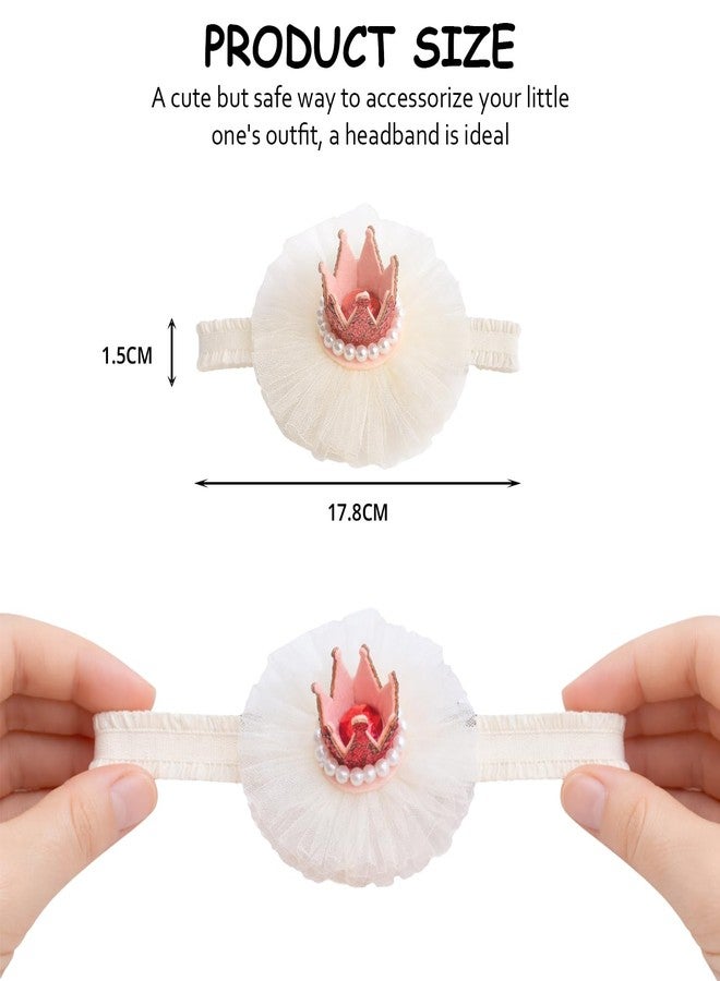SYGA 3 Pcs Baby Girl Headband Soft Flower Bow Strechable Hairband Suitable For Newborns, Infants, Toddlers And Kids 0-3 Years(Color - 1043,Multicolor) - Image 4