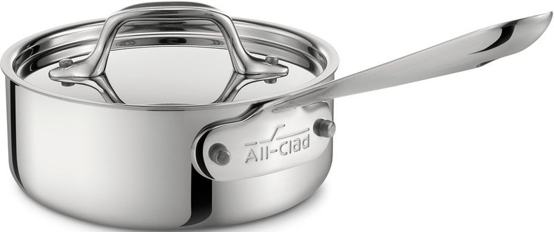 All-Clad D3 3-Ply Stainless Steel Sauce Pan 1 Quart Induction Oven Broiler Safe 600F Pots and Pans, Cookware Silver - Image 4