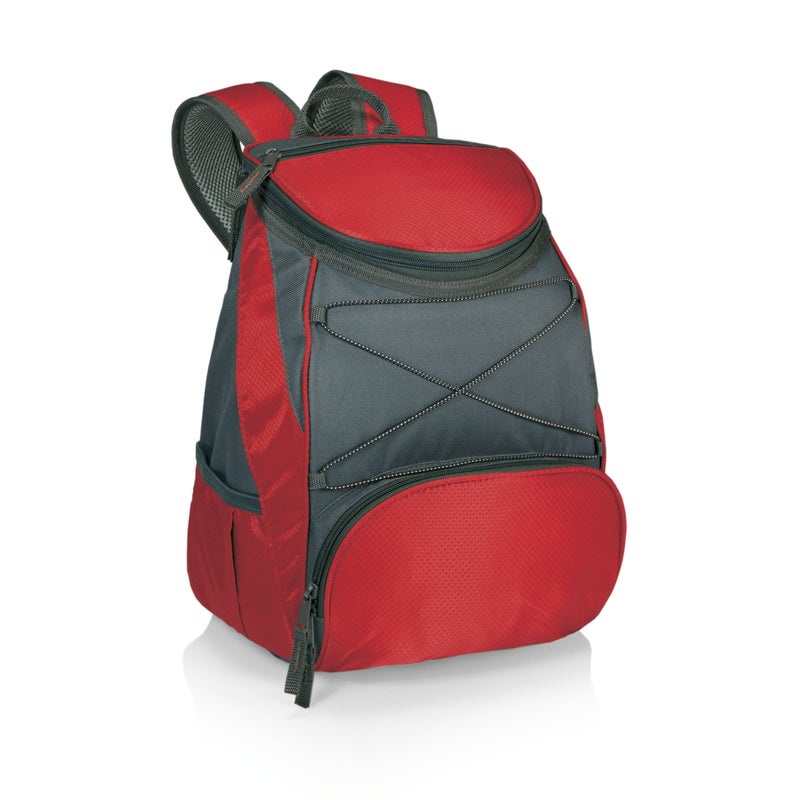 PICNIC TIME ONIVA  a Picnic Time brand PTX Backpack Cooler Soft Cooler Backpack Insulated Lunch Bag Red with Gray Accents 