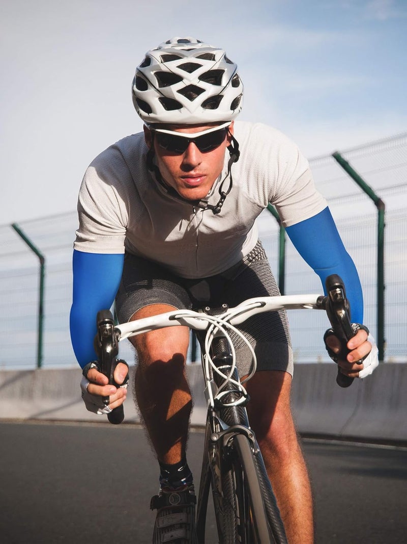 Bememo 9 Pairs UV Protection Sleeves Cooling Sleeves Long Arm Covers Arm Sleeves for Men and Women - Image 5