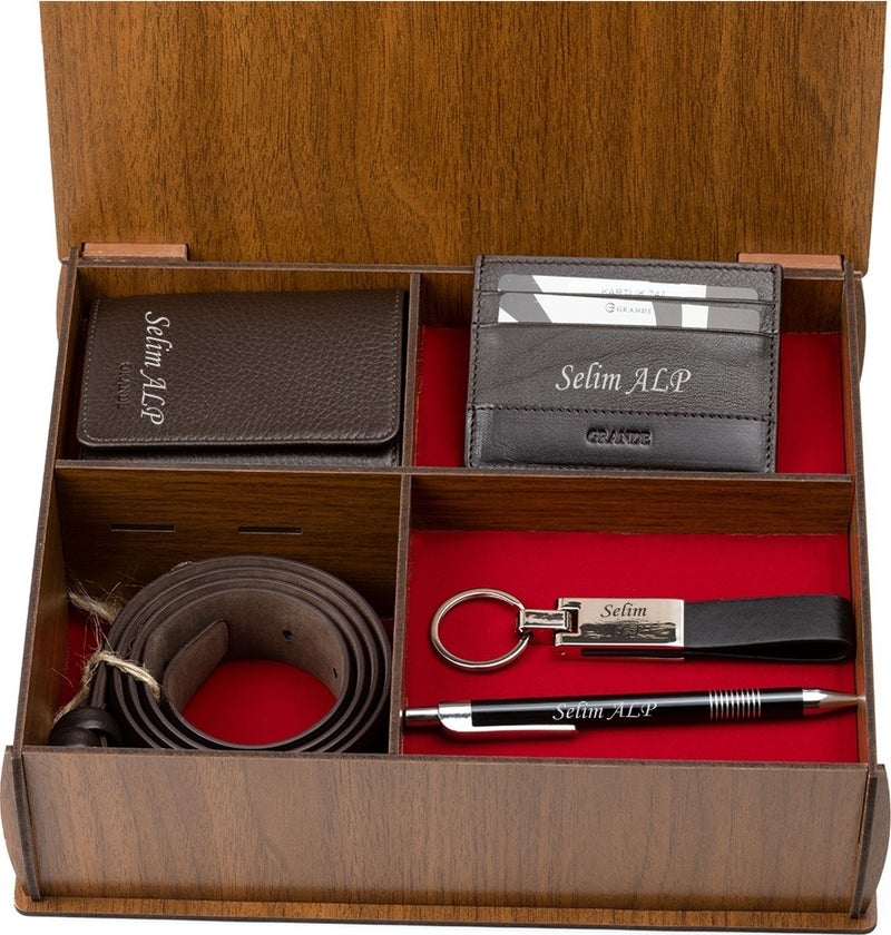 Grande 1414 Leather Men's Wallet & Card Holder and Belt Set  - Image 1