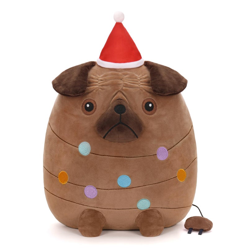 FunisFun Christmas Plush Pillow Holiday Xmas Plush Stuffed Animal Perfect for Secret Santa Gag Gift French Bulldog - Image 3