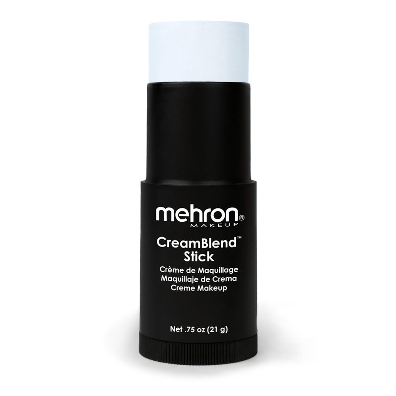 Mehron Makeup CreamBlend Stick | Face Paint, Body Paint, & Foundation Cream Makeup | Perfect for Halloween .75 oz (21 g) (Moonlight White) - Image 1