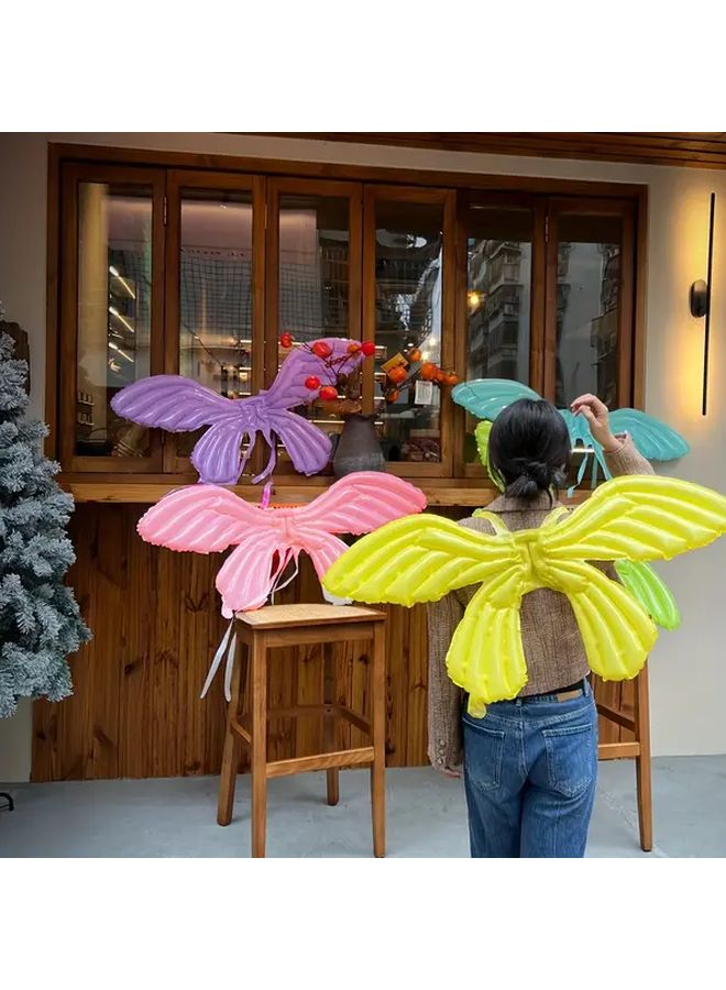 4pcs Butterfly Wing Balloons Multicolor Aluminum Film For Party Decorations - Image 4