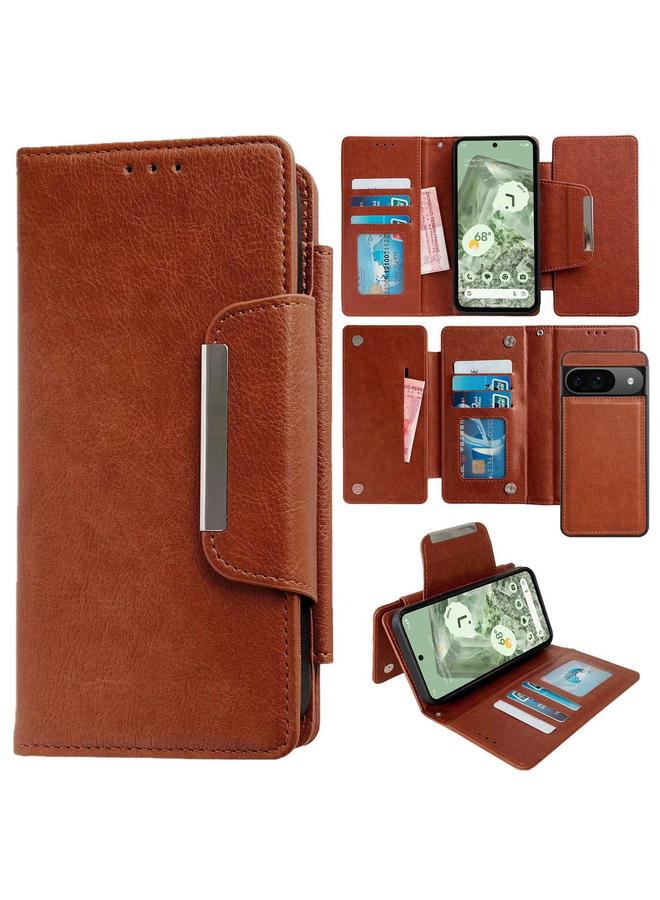 اس-توب جراب هاتف جلدي متعدد الوظائف مزود بمحفظة لـ 7 بطاقات لهاتف Google Pixel 9 / Pixel 9 Pro - Image 1