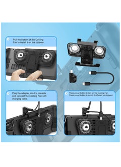 Generic RGB Cooling Fan Dock for Steam Deck & Nintendo Switch OLED, USB-C Powered with Adjustable Speed & Blue RGB Lighting, Includes Stand & USB-C Adapter.  - Image 5