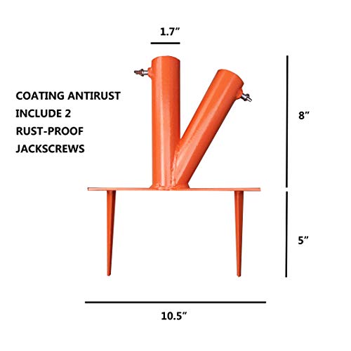 Hi Flame Hi-Flame Steel Parasol Holder with 2 Positions for Park, Patio, Beach - Image 4
