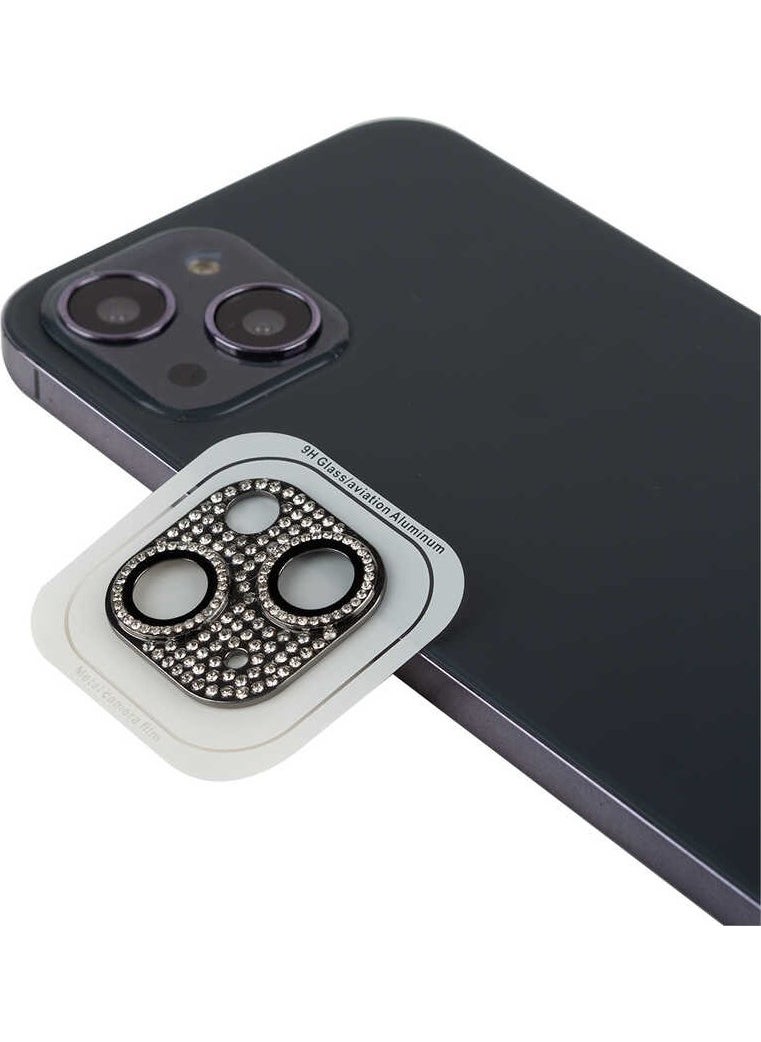 Rona Store iPhone 13 Compatible Zore Cl-08 Camera Lens Protector-Black 