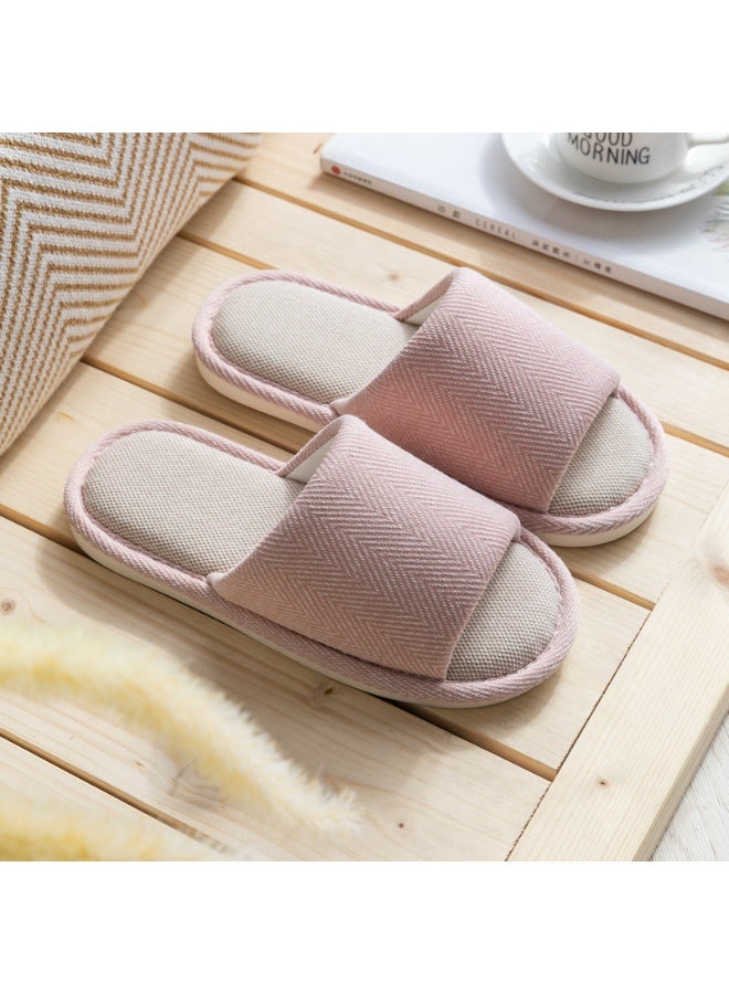 VIUAUAX نعال من الكتان القطني، ونعال داخلية من الكتان المنزلي الصيفي، ونعال داخلية من الكتان المنزلي الصيفي، ونعال منزلية زوجية مانعة للانزلاق، ونعال أرضية من الكتان القطني، ونعال أرضية من الكتان الصيفي في الفصول الأربعة الربيعية والخريفية. نعال قماشية نعال داخلية وخارجية داخلية وخارجية، نعال غير قابلة للانزلاق في أربعة مواسم ناعمة القاع، نعال زوجية للرجال والنساء. - Image 2