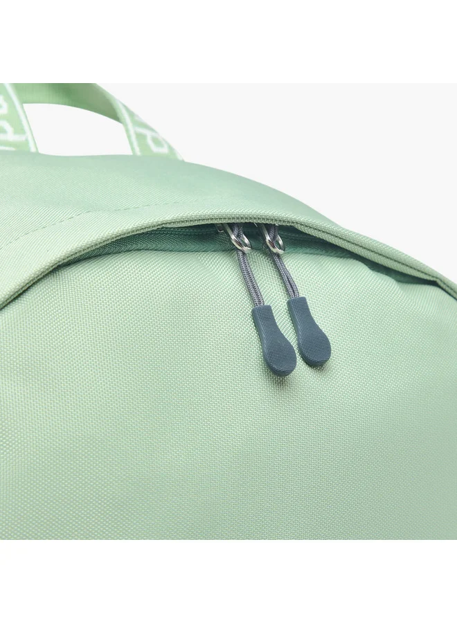 Kappa Unisex Logo Print School Backpack with Zip Closure and Adjustable Strap - 29x15x42 cm