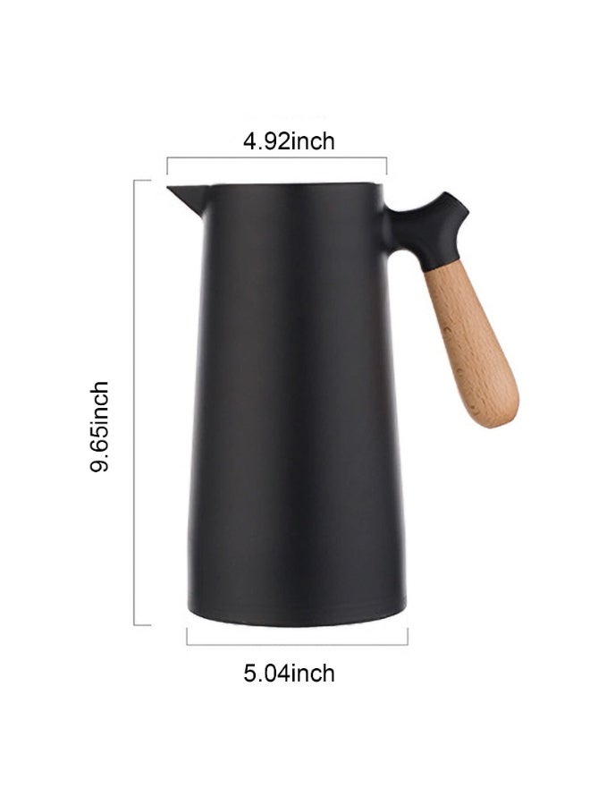 Bukela Large Thermal Coffee Carafe Walled Thermos Household Glass Liner Coffee Pot Household Insulation Pot Vacuum Carafes - Image 3