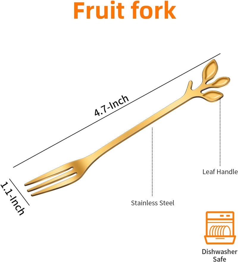 AnSaw Stainless Steel Gold Creative Dinnerware Set - Decorative Swan Base Holder with 5 Forks and 5 Spoons for Coffee, Fruit,Dessert,Stirring, Mixing, Sugar, Stir, Ice Cream, Cake, Teaspoon (Gold) - Image 3