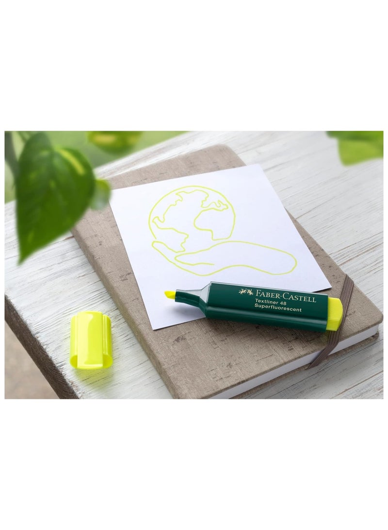 FABER-CASTELL 10-Piece Textliner Highlighter Yellow - Image 3