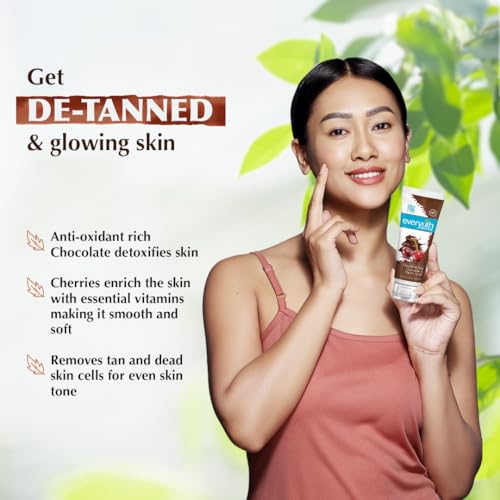 Everyuth Naturals Tan Removal Chocolate & Cherry Scrub|D tan, Detoxify & Cleanse|Paraben Free| Antioxidant Choco & Multi-Vitamin Cherries|For Oily, Dry, Normal, Combination & Sensitive Skin - 50g - Image 3