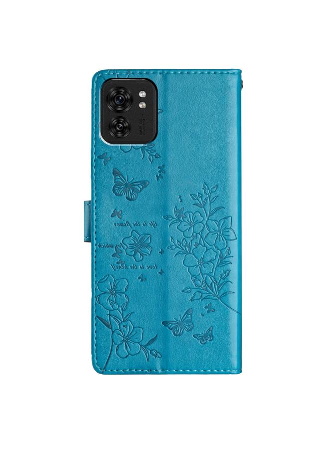 S-TOP Case For Motorola Edge 40 Butterflies and Flowers Leather Phone Case - Image 3
