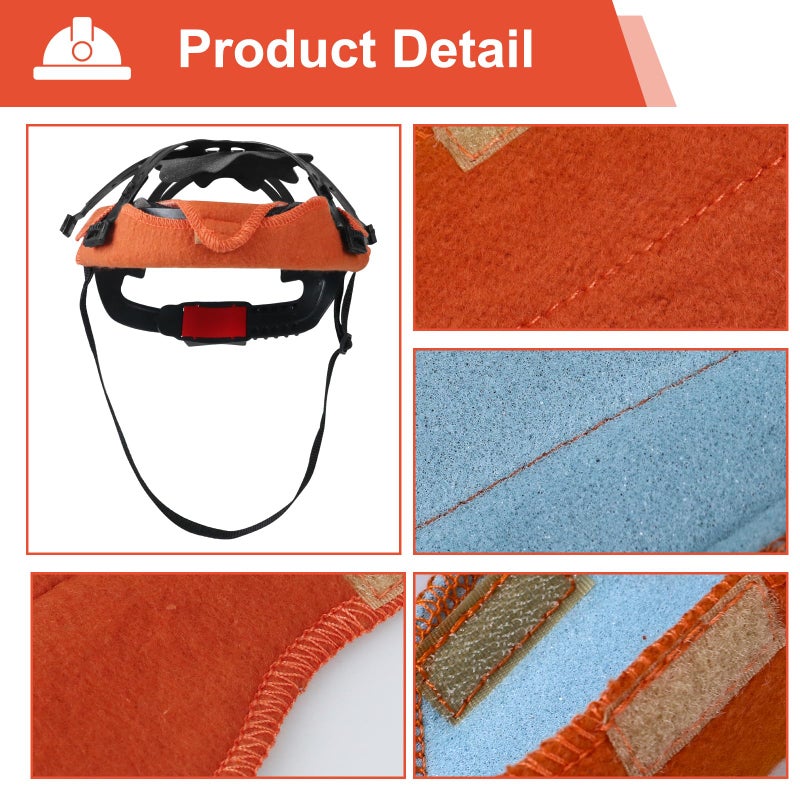 Dekeliy 3Pcs Hard Hat Sweatbands Washable Reusable Sweat Bands for Hard Hats, Replacement Cotton Hard Hat Liner for Hard Hats Helmet Comforter Pad Hard Hat Accessories - Image 3