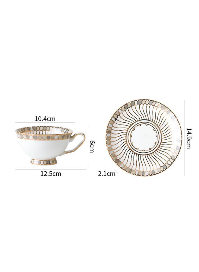 NIBEMINENT Coffee Cup And Saucer Beige - Image 2