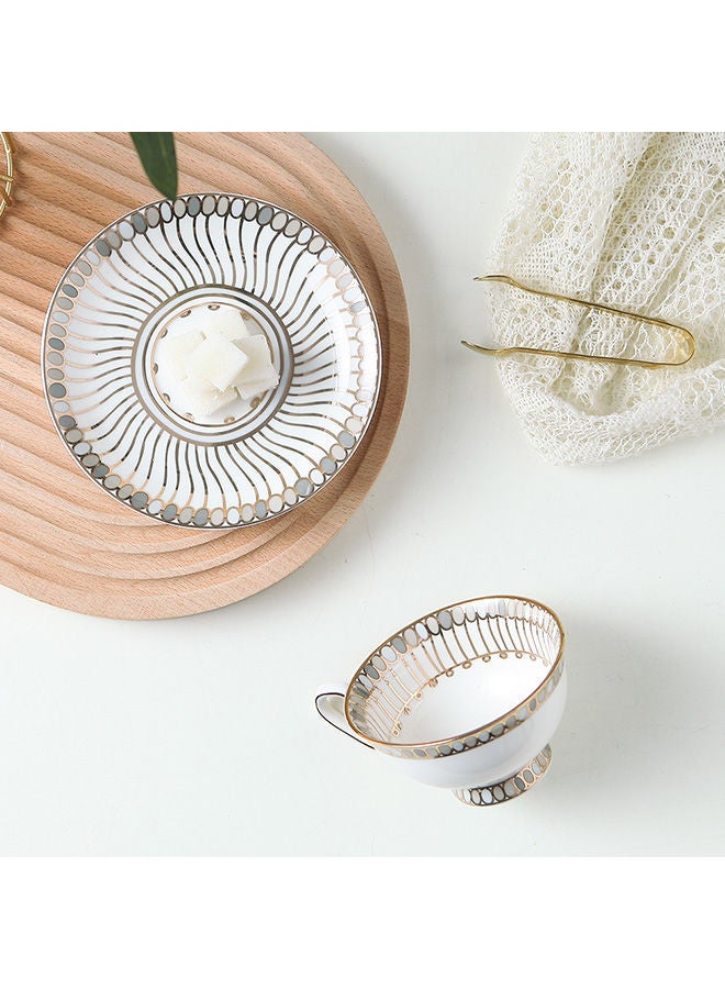 NIBEMINENT Coffee Cup And Saucer Beige - Image 3