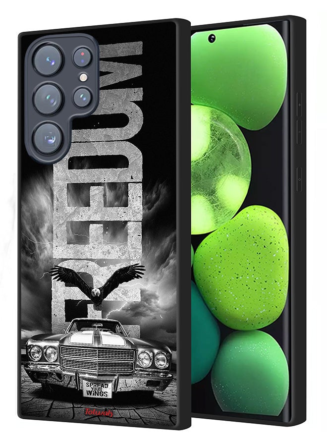 Tolwak Samsung Galaxy S23 Ultra 5G Protective Case Cover Freedom Art - Image 1