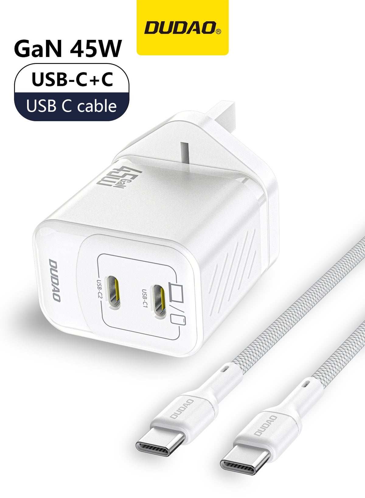 dudao Dudao Gan Dual Usb C Fast Charger usbc 45W Z50EBE5C57B51DAF2A8E8Z