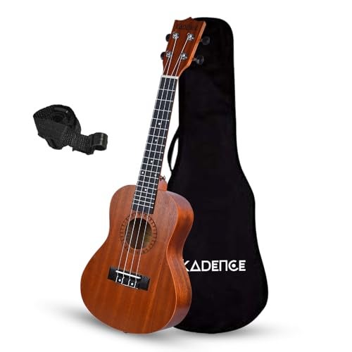 Kadence UKTWC Concert 23" Acoustic Ukulele | Sapele Wood | Comes with Bag | Includes Learning Course | Brown - Image 1