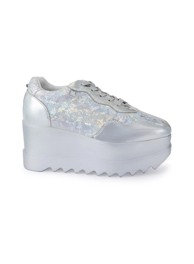 Anaar Anaar Disco 22 Signature Wedge Sneakers, Womens Festive, Special Occasion and Partywear Premium Shoes
