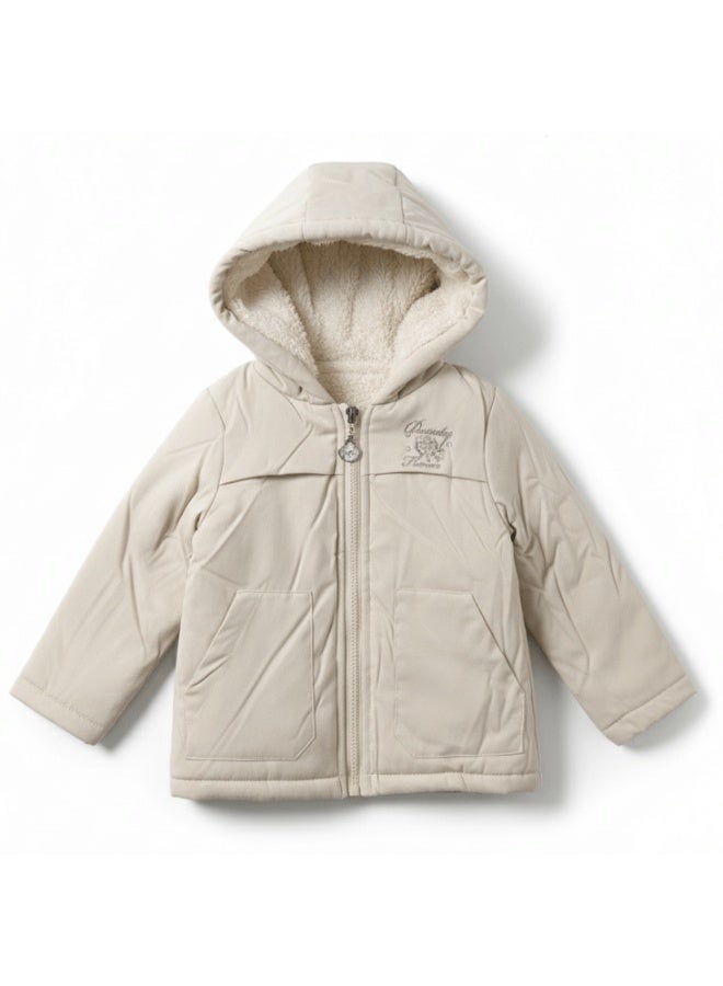 alqarat Kids’ Winter Jacket with Hood and Padded Lining - Image 3