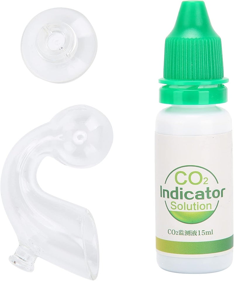 LIZEALUCKY Carbon Dioxide Long Term Detector, Aquarium Glass Capacity Monitor with Test Liquid Suction Cup, Mini Carbon Dioxide Monitor for Planted Fish Tank - Image 1