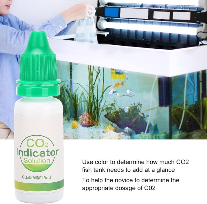 LIZEALUCKY Carbon Dioxide Long Term Detector, Aquarium Glass Capacity Monitor with Test Liquid Suction Cup, Mini Carbon Dioxide Monitor for Planted Fish Tank - Image 3