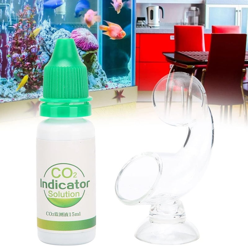 LIZEALUCKY Carbon Dioxide Long Term Detector, Aquarium Glass Capacity Monitor with Test Liquid Suction Cup, Mini Carbon Dioxide Monitor for Planted Fish Tank - Image 4