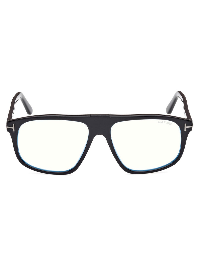 TOM FORD إطارات نظارات رجالية بشكل طيار من الراتنج - FT5901-B-N00155 - حجم العدسة: 55 مم - Image 2