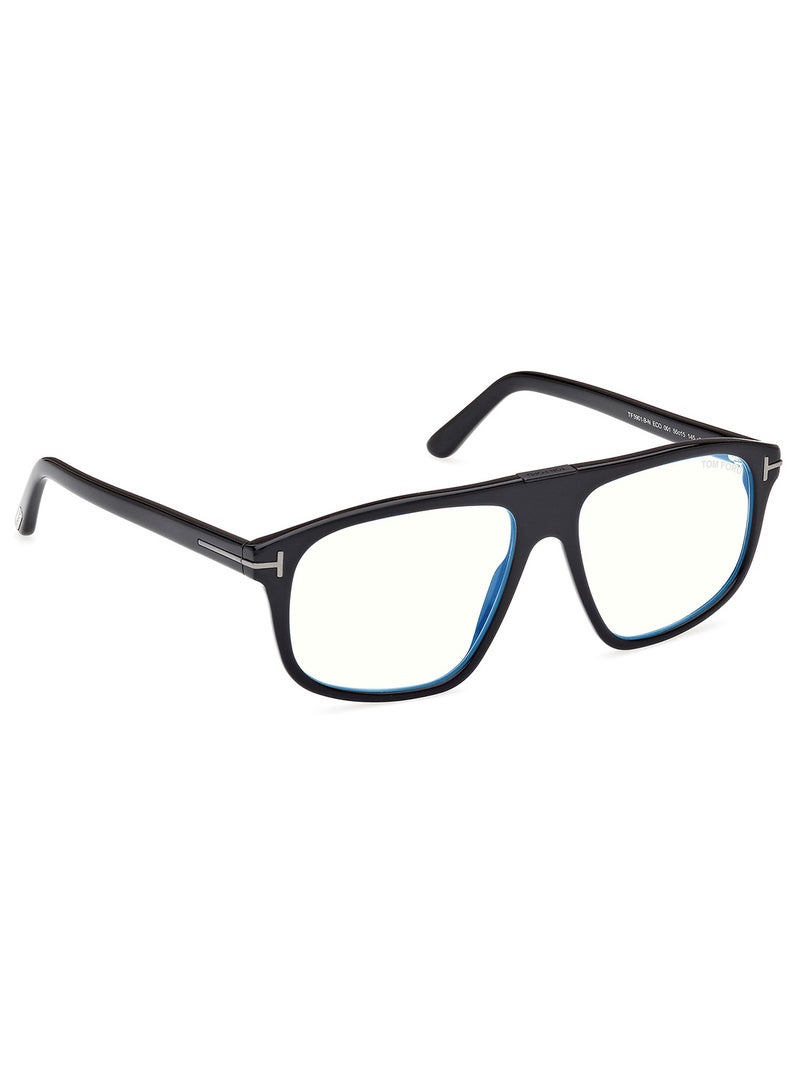 TOM FORD إطارات نظارات رجالية بشكل طيار من الراتنج - FT5901-B-N00155 - حجم العدسة: 55 مم - Image 3