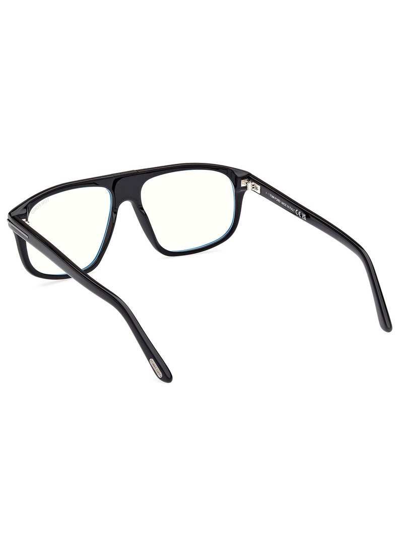 TOM FORD إطارات نظارات رجالية بشكل طيار من الراتنج - FT5901-B-N00155 - حجم العدسة: 55 مم - Image 5